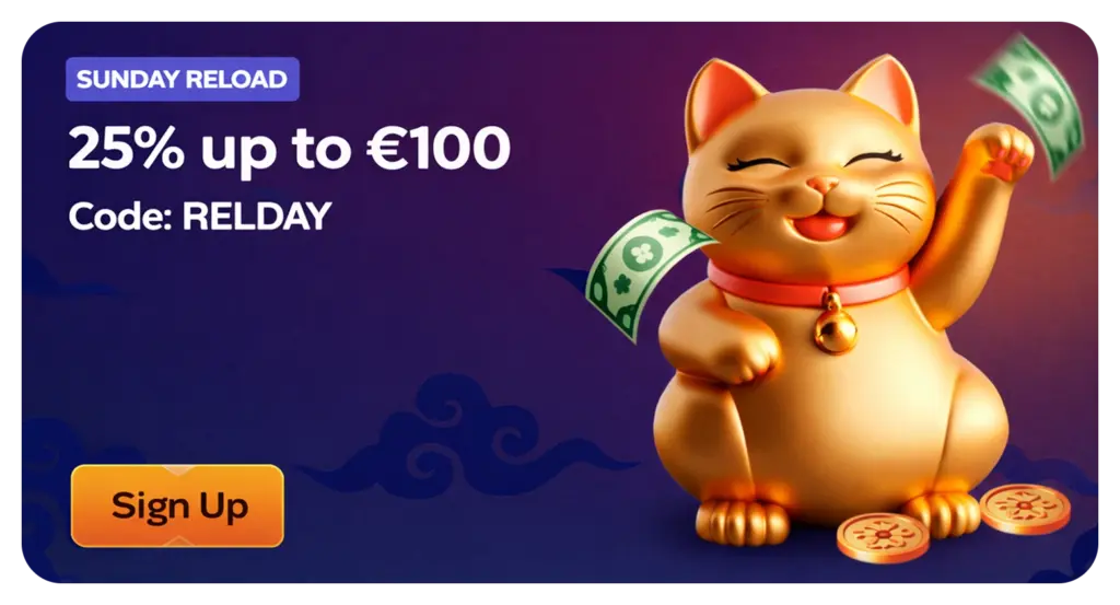 Manekispin Sunday bonus 25 percent up to €100