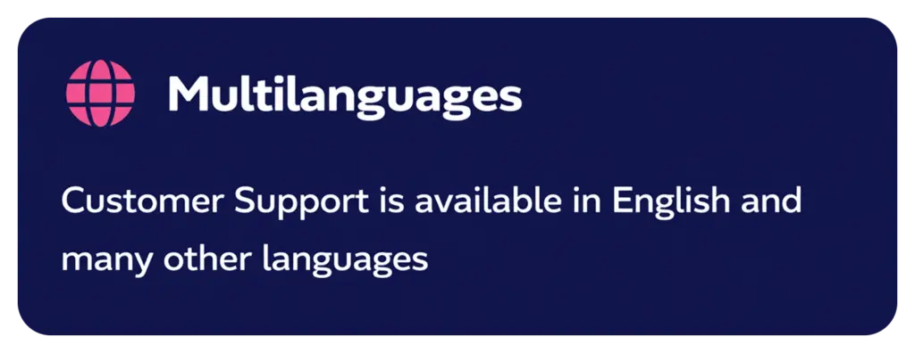 Manekispin multilanguage support customer service availability feature